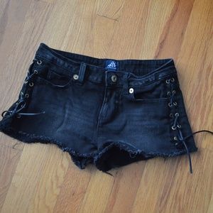 Authentic Icon Black Denim Shorts